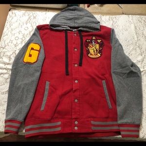 Harry Potter Gryffindor Letterman Button Up Jacket